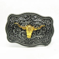 Bull Head Belt Buckle For Men Western Cowboy Punk Hip Hop Belt Buckle