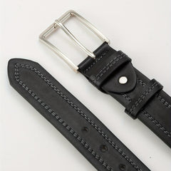 Men's Double Wire Alloy Needle Buckle PU Belt
