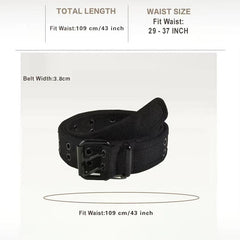 Studded Nylon Double Pin Belt for Coats & Pants