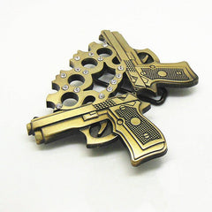 Double Gun Belt Buckle Men Western Cowboy Punk Hip