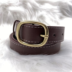 Women's Skinny Waist Buckle Belt for Business Commute