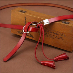 Red Tassel Leather Belt Casual Dress Girdle For Women