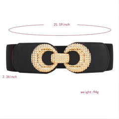 Vintage Elastic Wide Waist Belt for Women Girls