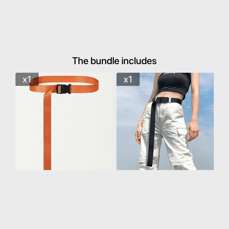 Women's Canvas Belt Casual Nylon Belt Punk Outdoor Sports Belt
