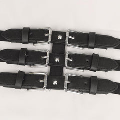 Punk Waist Belt Hollow Leather Belly Layered Goth Body Accessories