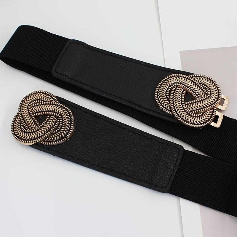 Vintage Elastic Waist Belt for Women's Dress Shirt