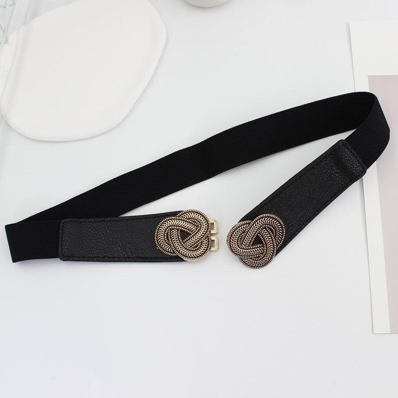 Vintage Elastic Waist Belt for Women's Dress Shirt