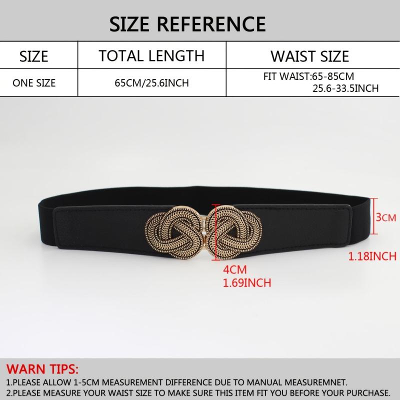 Vintage Elastic Waist Belt for Women's Dress Shirt