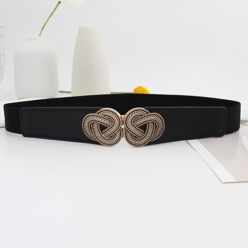 Vintage Elastic Waist Belt for Women's Dress Shirt