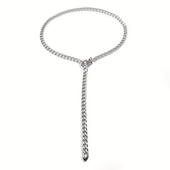 Punk Waist Chain Metal Tassel Dress Girdle For Women