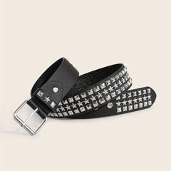 Punk Rivet Studded Belt Hip Hop PU Belt Y2K Jeans Pants Belt Women Gothic