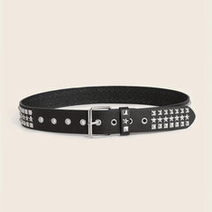 Punk Rivet Studded Belt Hip Hop PU Belt Y2K Jeans Pants Belt Women Gothic