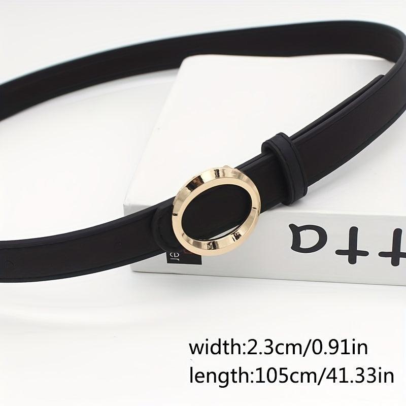Stylish PU Belt Solid Casual Jeans Pants Belt Classic Sweater Dress Coat