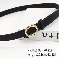 Stylish PU Belt Solid Casual Jeans Pants Belt Classic Sweater Dress Coat