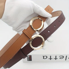 Stylish PU Belt Solid Casual Jeans Pants Belt Classic Sweater Dress Coat