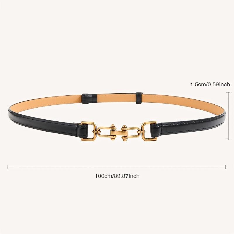 Metal Hasp Belt Thin Women's Waistband Dress Ornament