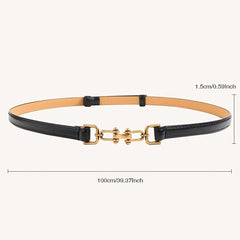 Metal Hasp Belt Thin Women's Waistband Dress Ornament