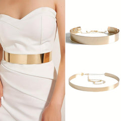 Stylish Polished Metal Dress Girdle for Women
