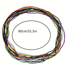 Boho Beaded Waist Chain Elastic Belly Chain Body Jewelry For Women
