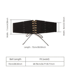 Elastic Corset Belt Wide Waist Belt For Women Girls