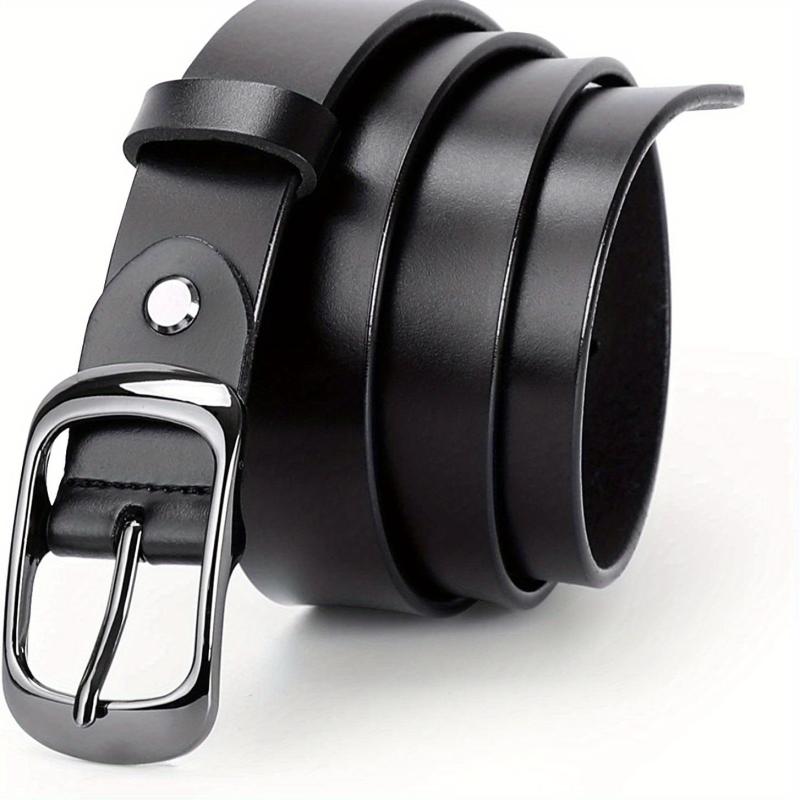 Leather Belt For Women Polished Buckle Casual Jeans Pants Belts