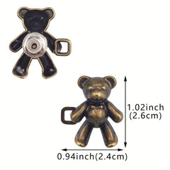 1 Pair Bear Waist Pin Waist Buckle No Sewing Detachable Buttons For Waist Adjust