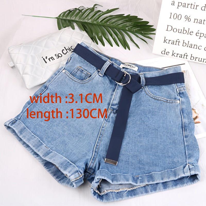 Canvas Double Ring Belt for Women Girls
