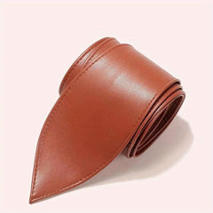 Solid Bowknot Wide Belt PU Leather Vintage Girdle Women Waistband