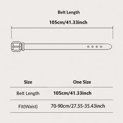 Boho Vintage Belt Print Silvery Cattle Head Buckle Belt For Women