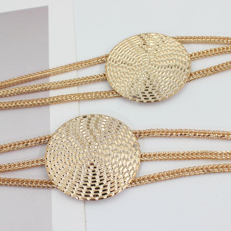 Women's Golden Waist Chain Dress Decoration Metal Belt
