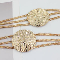 Women's Golden Waist Chain Dress Decoration Metal Belt