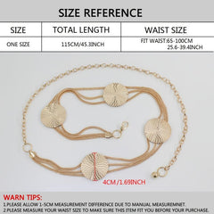 Women's Golden Waist Chain Dress Decoration Metal Belt
