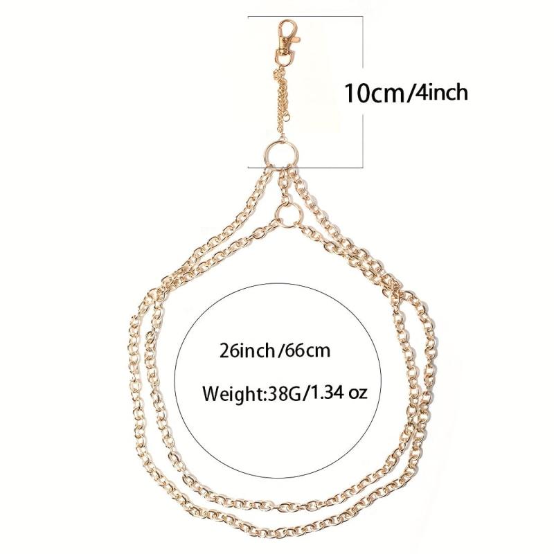 Punk Double Layer Thigh Chain Vintage Lobster Clasp Key Chain Unisex