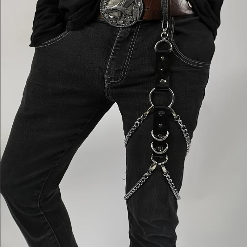 Gothic Leg Chain Harness Hip Hop Leg Strap Unisex