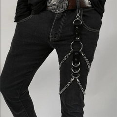 Gothic Leg Chain Harness Hip Hop Leg Strap Unisex