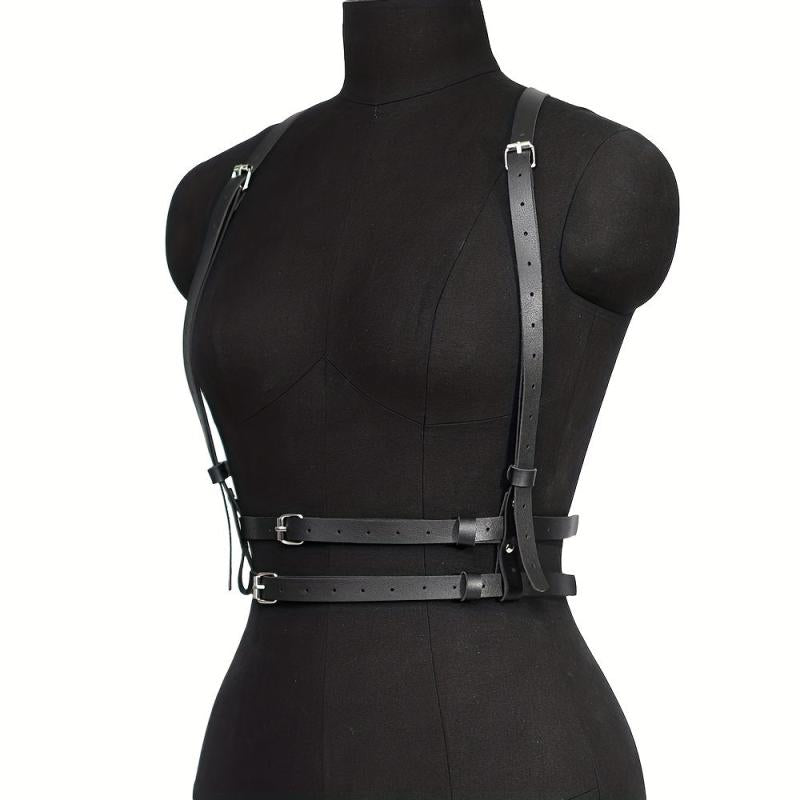 Punk Waist Harness Belt Body Corset Gothic PU Belt Women