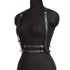 Punk Waist Harness Belt Body Corset Gothic PU Belt Women