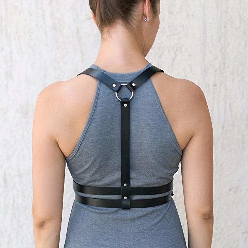 Punk Waist Harness Belt Body Corset Gothic PU Belt Women