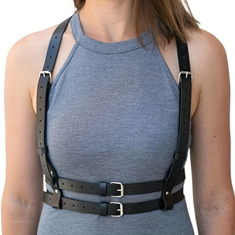 Punk Waist Harness Belt Body Corset Gothic PU Belt Women