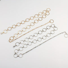 Round Hollow Waist Chain Metal Chain Belt Kpop Decoration Body Chain