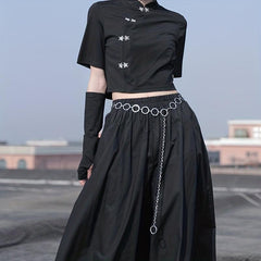 Round Hollow Waist Chain Metal Chain Belt Kpop Decoration Body Chain