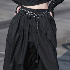 Round Hollow Waist Chain Metal Chain Belt Kpop Decoration Body Chain