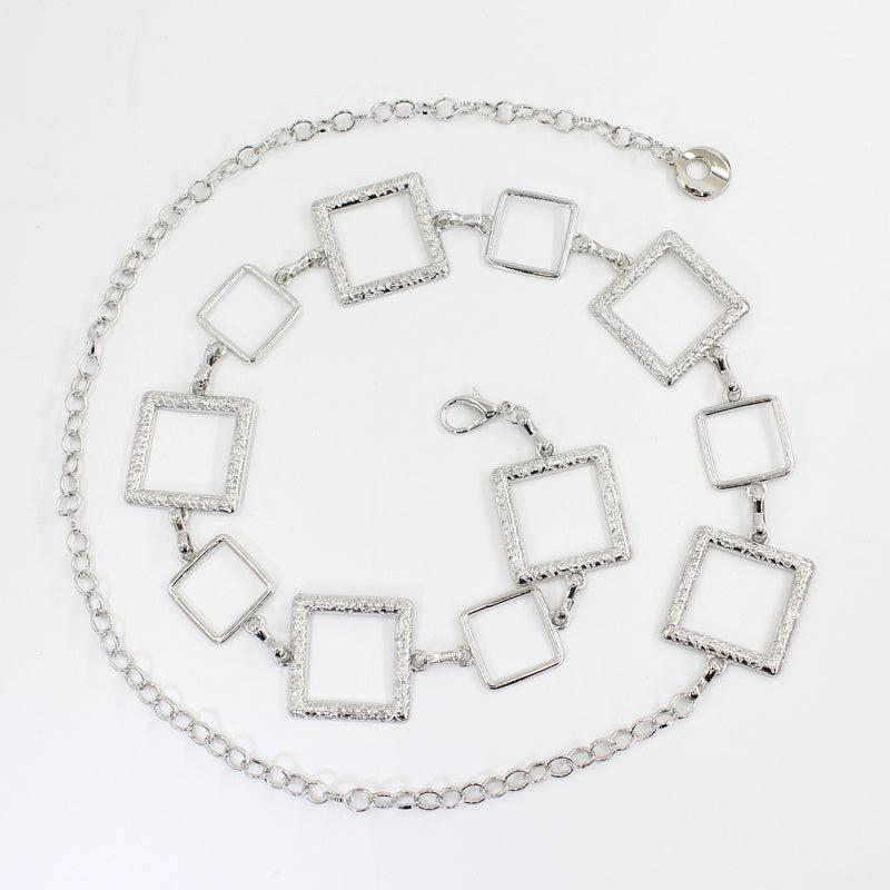 Metal Waist Chain Women's Square Belt For Dress Shirt Suit