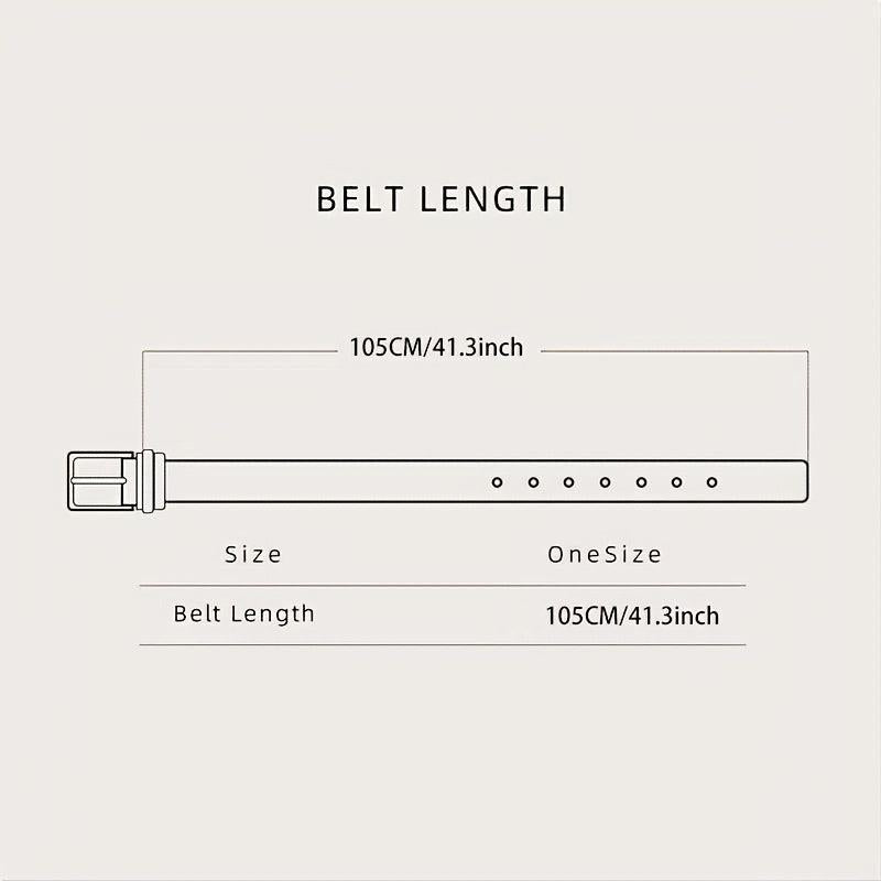 Women's Pin Buckle PU Belt, 2 Colors