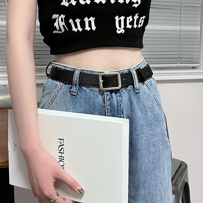 Women's Pin Buckle PU Belt, 2 Colors