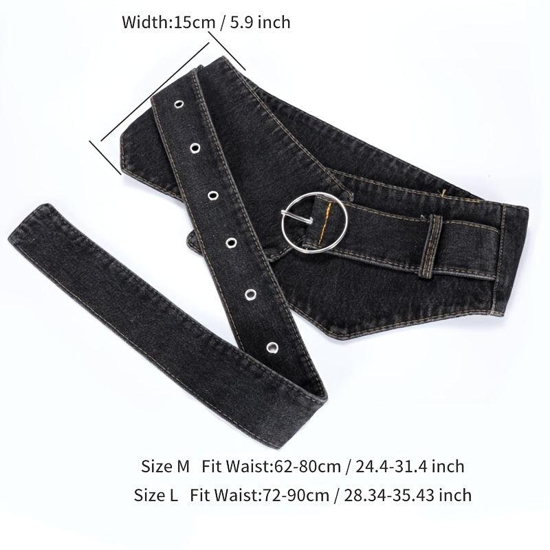 Denim Corset Belt Women's Wide Girdle Dress Skirt Decor