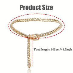 Punk Waist Chain Pin Buckle Metal Belly Chain Hip Hop Girdle