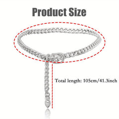 Punk Waist Chain Pin Buckle Metal Belly Chain Hip Hop Girdle