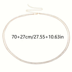 Rhinestone Scratch Chain Belt Golden Silver Waist Chain Rhinestone Belly Chains