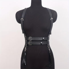 Harness Belt PU Leather Tassel Body Chest Belt Women Punk